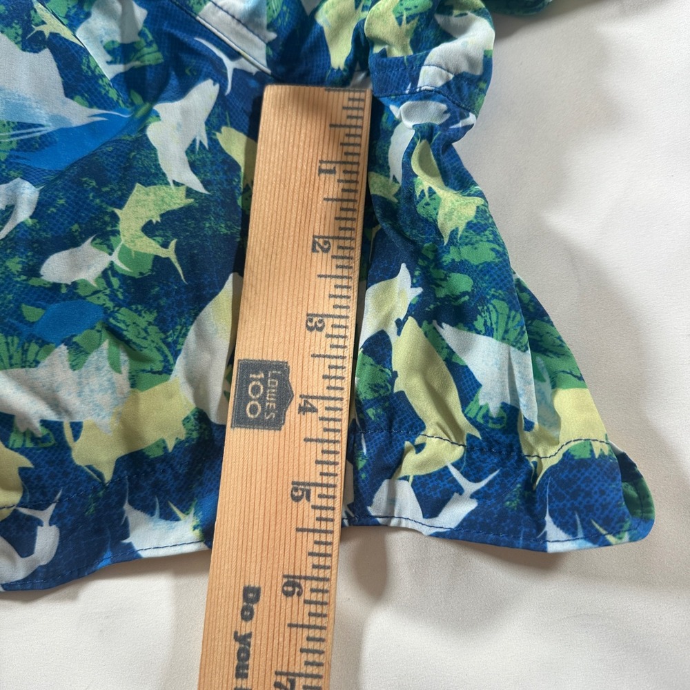 Guy Harvey Mens Blue Shark Print Performance Board Shorts Swim Trunks Large NWT - Picture 5 of 8